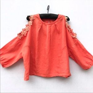 Anthropologie Eri + Ali cold shoulder top